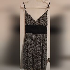 Max Studio Black and White Flare Dress